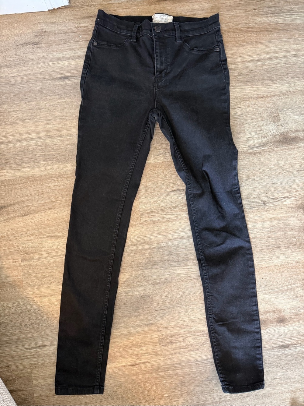 Free People Black Skinny High-Rise Jeans